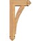 Ekena Millwork Thorton Arts and Crafts Smooth Bracket w/ Offset Brace, Western Red Cedar, 5 1/2"W x 14"D x 26"H BKT0604X14X26THR03SWR - alternate 4